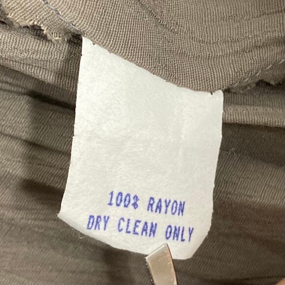 nwot DOUBLE D RANCH Skirt L Grey/Brown Pleated Crinkle A-Line Tiered Maxi Midi - Picture 9 of 9